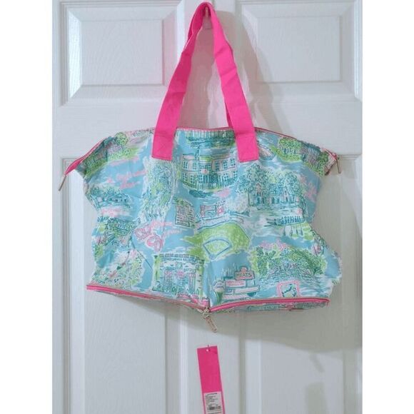 💗 LILLY PULITZER Getaway Packable Philly Print Large Tote NEW WITH TAGS - Picture 10 of 12